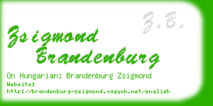 zsigmond brandenburg business card